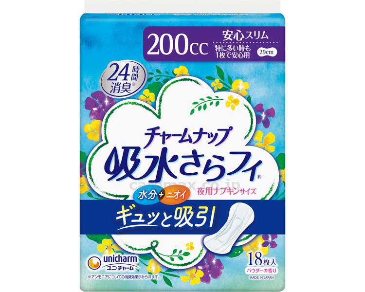乐天商城 - チャームナップ 吸水さらフィ 特に多い時も安心用 200cc 80807 18枚入 ユニ・チャーム