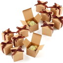 50pcsギフトボックス 正方形 小5cm 無地 クラフト お菓子 箱 ボックス 包装 ラッピング箱 チョコ 小物入れ 組立式 ナチュラル シンプル (クラフト...