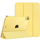 iPad 第10世代 ケース 2022用 MoKo iPad 10 2022 10.9型(モデル番号:A2696/A2757/A2777)保護カバー 手帳型 スタンドケース オートスリープ対応 高級PUレザー外装 PC製シェルケース マイクロファイバー裏地 軽量 薄型 傷つき/汚れ防止 Yellow(2)