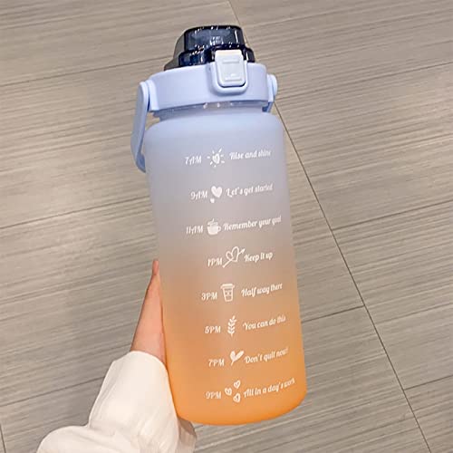 【送料無料】TSQIBU ボトル 水筒 大容量 2000ml ポータブルストロースポーツウォーターボトル BPAフリー プラスチックウォーターボトル 大人 子ども アウトドア スポーツ 登山用 キャンプ ランニング ジム ハイキング 自転車 (2000ml,blue)