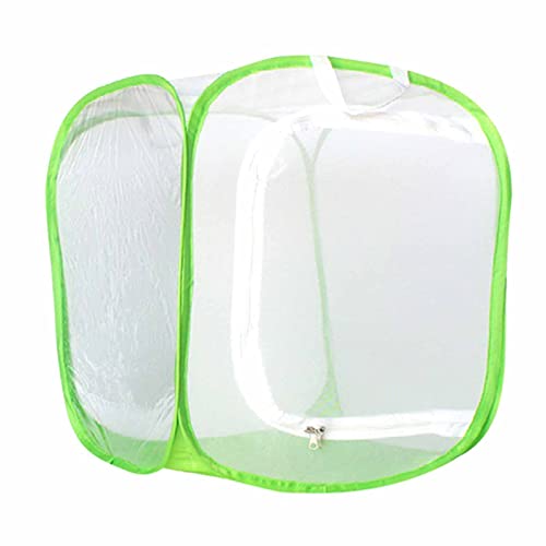 【送料無料】Emoi 虫かご 蝶 メッシュ 小 折りたたみ 昆虫ケージ ひも付き カブトムシ 幼虫 飼育ケース 通気性 ネット 繁殖 昆虫観察 標本 虫採り 捕...