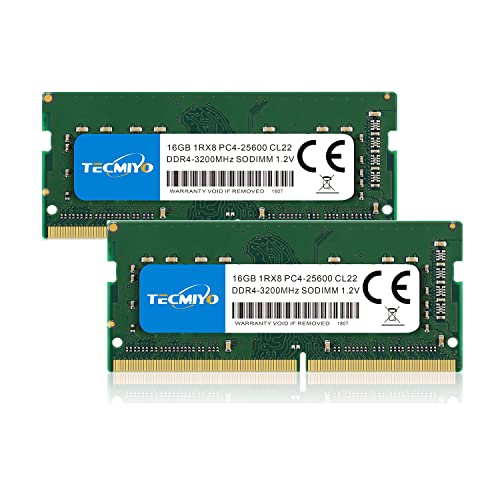 【送料無料】テクミヨ ノートPC用メモリ DDR4-3200(PC4-25600) 32GB 260pin CL22 SO-DIMM(16GB×2枚)