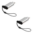LIKENNY USB 変換アダプター Type C to Micro 変換コネクタ データ転送 充電 マイクロ セット ストラップ付 紛失防止 急速充電とデー...