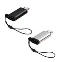 LIKENNY USB 変換アダプター Type C to Micro 変換コネクタ データ転送 充電 マイクロ セット ストラップ付 紛失防止 急速充電とデー...