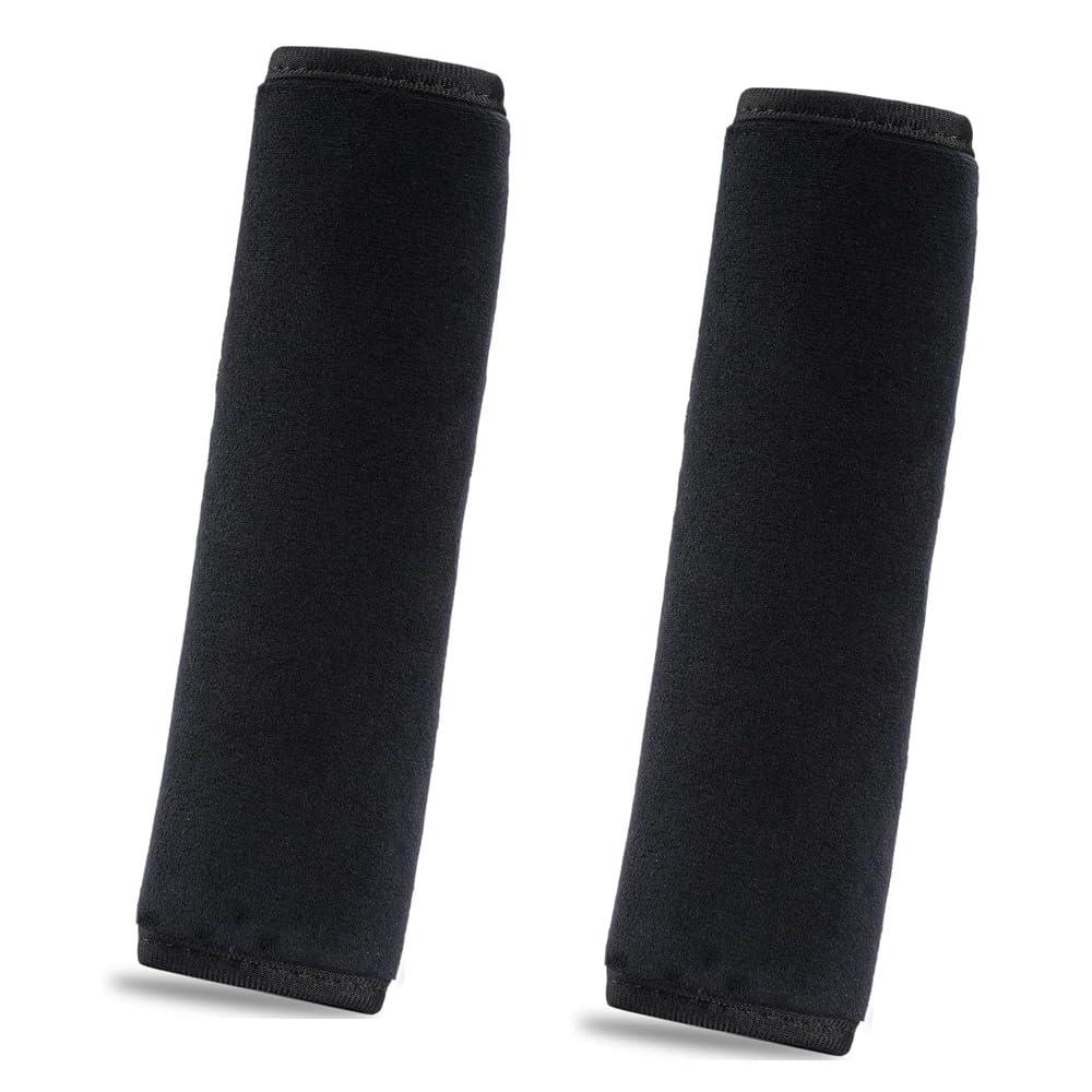 SANJAOYEE シートベルトカバー 2個セット 黒い シートベルト ストッパー 車用品 取り付け簡単 柔らかく..