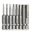 【送料無料】サムコス 六角レンチビット インパクトドライバービット 精密ドライバー 六角? 6.35mm 磁気吸着 1.5mmー8mm ドリル ビット工具 50...