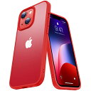 【送料無料】【本体の色 5色】CASEKOO iPhone 14 Plus 用 ケース 耐衝撃 滑り止め MIL規格 指紋防止 ストラップホール付き SGS認証 黄変防止 耐久性 カバー ワイヤレス充電対応 アイフォン 14 Plus 用 6.7インチ ケース(マットレッド)