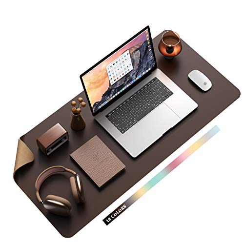 【送料無料】YSAGiデスクマット 新型PUレザーデスクパッド 液体、熱、埃防止デスクマット 机カバー飾りマット オフィス及び自宅用コンピュータマット (茶色,...