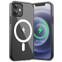 JEDi rect iPhone 12 mini マグネット ケース(5.4インチ用) MagSafe ワイヤレス充電対応 衝撃吸収 バンパーカバー 傷つけ防止 透明バック (ブラック)