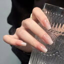 BHIDENAW ネイルチップ ショート 24枚入 秋冬 人気 和風 かわいい シンプル おしゃれ 成人式 結婚式 パーティー 日常生活に使用できます 花嫁ネイル 光沢 つけ爪 両面テープ ウッドスティック ネイルファイル付き (若々しさ-97, M)