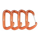 TRIWONDER ロックカラビナ 12kN(1200kg) 登山釦 超軽量 アルミカラビナ クライミング ロッキンカラビナ ハンモック キャンプ用 セルフロック バックパックフック 脱落防止 (オレンジ - 4個)(4)