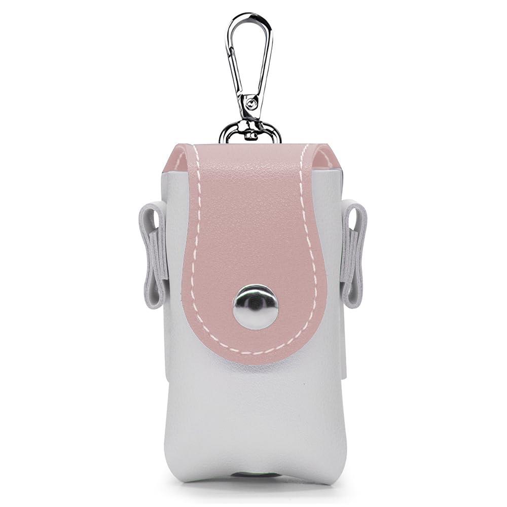 Renjzle ゴルフボールケース 軽量 小物入れ ゴルフ用品 ボールポーチ 薄型マグネット開閉 簡単着脱 (ピンク)