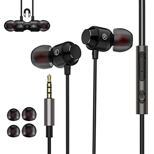 【送料無料】Esputunk イヤホン 有線 3.5mm HIFI音質 マイク付き クリア通話 リモコン付き 音量調整 絡み防止 カナル型 遮音性 ノイズ遮断 テレワーク/リモート会議/ウォークマン/YouTube/Switch/PS4/PC/Android/iPhone対応（Lightning-3.5mmヘッドフォンジャック必要）