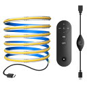 LEKE テープライトCOB LEDストリップライトTYPECリモコン付き 0.5m 電球色3000K,フレキシブル 高密度320LEDs/m LEDテープライ...