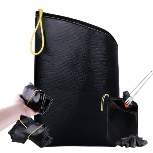 【送料無料】Bemit 火消し袋 キャンプ 炭入れ 炭処理袋 コンパクト 自立 難燃性 防水 折りたたみ