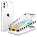 JEDir ect iPhone 11 (6.1インチ専用) ケース 液晶保護フィルム内蔵 傷つけ防止 フルボディ 360°全面 保護カバー クリアバック (ホワイト)