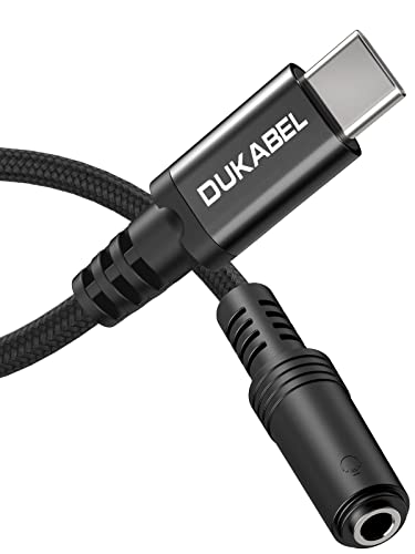 【送料無料】DuKabel 30cm usb c イヤホンジャック USB C to 3.5mmイヤホン 変換アダプター usb-c 3.5mm 変換 オーディオアダプタ type c 3.5mm変換 コネクター 4極/TRRS DAC搭載 Aux端子 高耐久ナイロン編組 3.5mmイヤホン延長 iPad/ iPad Pro/Android/typec 機器適用