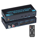 【送料無料】BLUPOW 4K60Hz・HDR対応 HDMI2.0切替器 3入力1出力 + 音声分離(光デジタル・R/L・3.5mm音声出力)セレクター オーデ...