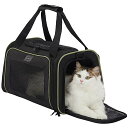 PETSFIT 猫 キャリー バッグ 手提げキャリーバッグ 中・大型猫用・小型犬・うさぎ用 車載/ドライブ/キャンピング/旅行/通院/災害避難用 ブラック Sサイズ