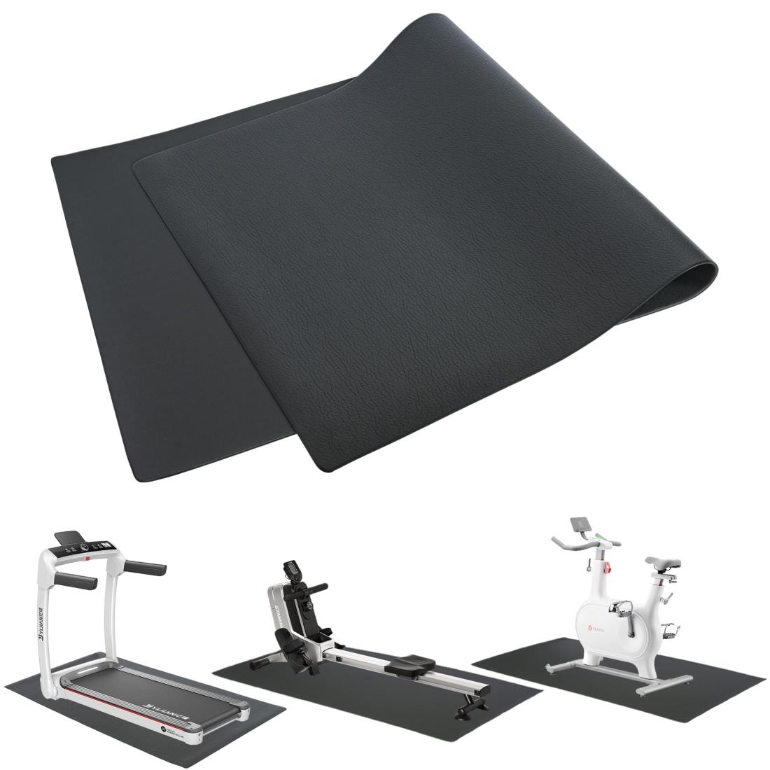 AKOZLIN ルームランナー マット 厚さ6mm×1150×800 高密度PVC トエクササイズ フロアマット レーニング..