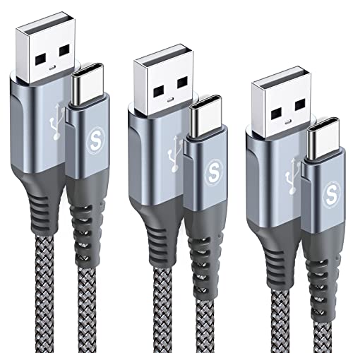 USB Type C ケーブルSweguard USB-C & USB-A 3.1A USB C ケーブル タイプc 充電ケーブル iPad Pro,Samsung Galaxy S22/S21/S20/S10/S9,Sony,Xiaomi,Huawei P40,Pixel その他Android各種,usb type c機器と互換性があり (灰)