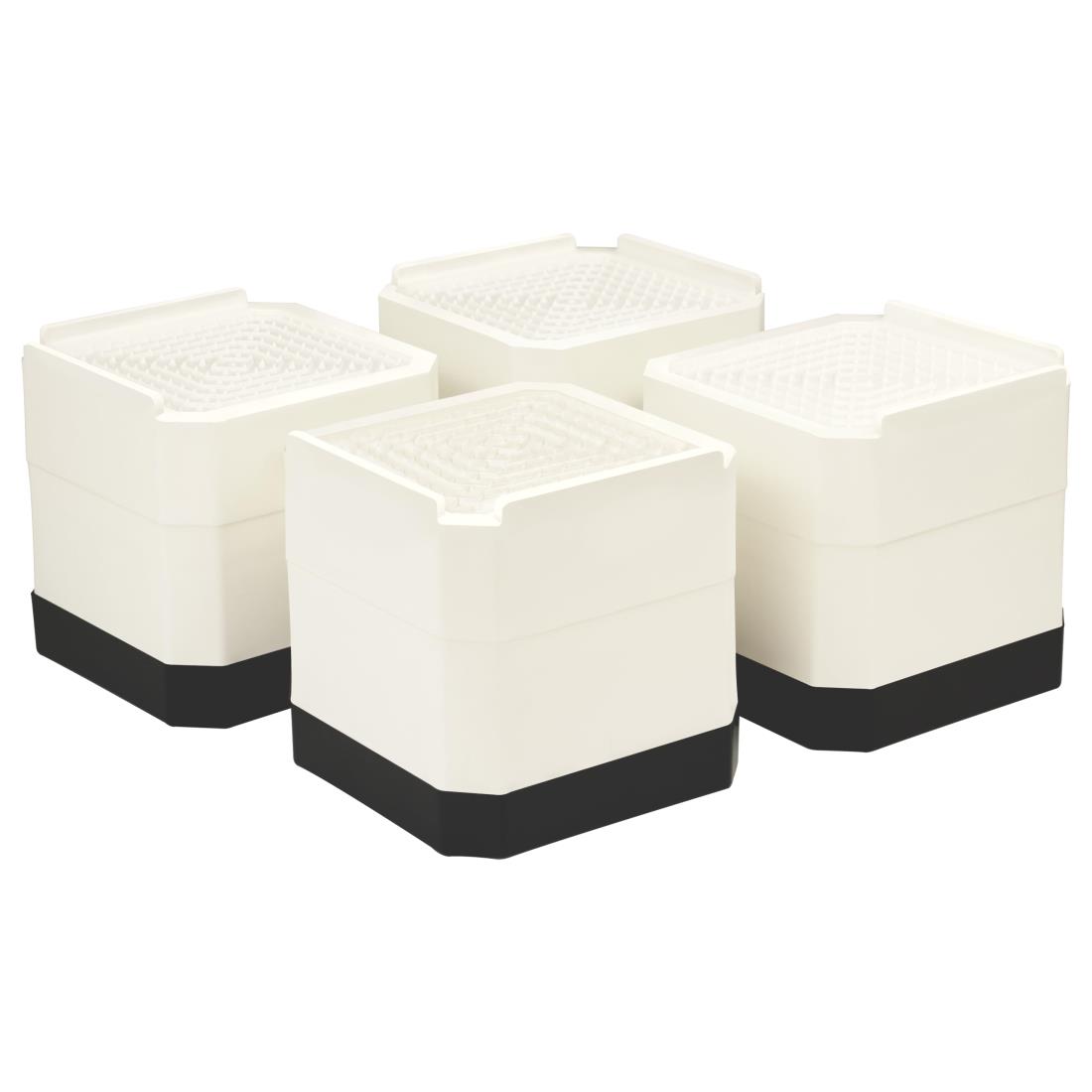 KOKOBI 洗濯機用防振かさ上げ台 高さ調節 洗濯機・乾燥機・冷蔵庫用置き台 防振 騒音軽減 滑り止め 家具に傷防止 洗濯機 嵩上げ 台 耐荷重約2000kg 取り外し可能 自由に組合わせる 踏ん張るマン 1セット 4個入り 洗濯機置き台のサムネイル