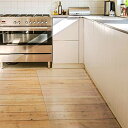 【送料無料】キッチンマット クリア PVC 60×240cm SALLOUS 大判 厚さ1.5mm クリアマット 台所マット 透明マット ソフト 撥水 おしゃれ 汚れ防止 お手入れ簡単 床暖房対応 滑り止め (240*60cm)(3)