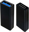 Duttek USB C to A 変換アダプタ, USB CからUSB 3.0アダプター、USB C to USB3.0 変換アダプタ、USB 3.1 USB 3.0メスからUSB Cメスアダプターコネクター iPhone 11、Google Pixel、Huaweiなどに対応 2個パック (ブラック)