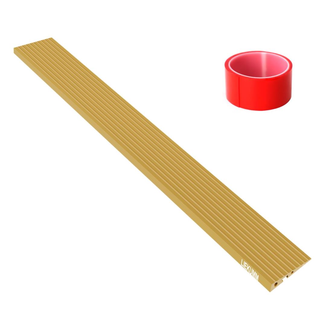 LIEKUMM 段差スロープ 高さ2cm*幅90cm 段差解消スロープ 敷居スロープ 清掃ロボット用 室内外適用 段差解消 PVC材質 耐荷重800kg 柔軟静音 黄色