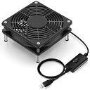 【送料無料】Mauknci 冷却ファン 12cm 静音 風量調整可 USB ファン 5V 長時間稼働 小型PC/アンプ/ルーターなど用 冷却台