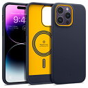 【送料無料】Caseology iPhone 14 Pro 用 ケース MagSafe対応 TPU シリコンコーティング ポップカラー PCシート 耐久性 ナノポップMag - ブルーベリーネイビー