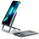 JSAUX スマホスタンド 卓上 携帯スタンド 折りたたみ 角度調整可能 iphone スタンド 持ち運びに便利 充電スタンド アルミ製 滑り止め 4-8インチ iPhone 14 13 12 11 Pro Max X Xr switch Kindleなどに対応 グレー