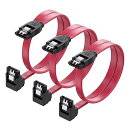 Cable Matters SATA ケーブル (L型) Sata3 ケーブル 45cm 3本セット 6 Gbps対応 ラッチ付き SSDとHDD増設 Sata...