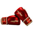 【送料無料】MaxxMMA ボクシンググローブ パンチンググローブ 通気性 キックボクシング 総合 格闘技 パンチンググローブ サンドバッグ MMA トレーニンググローブ (8oz, レッド＆ゴールド)