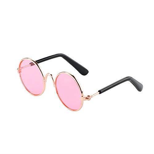 楽天プライムプラス　楽天市場店Kingsie 猫 サングラス メガネ 小型犬 眼鏡 可愛い かっこいい 日焼け対策 紫外線対策 ペット アクセサリー 写真撮影 （ピンク）