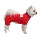 【100%綿の犬用春服】厳選した純綿の布地で設計された犬のロンパースで、抗菌性があり、アレルギー防止【秋冬用ルームウェア】夏の超薄い服により、やや少し厚い布地なので、秋冬の時にワンちゃんの体温を保つことができます。【人目をひく色合い】明るいライトブルーとスイカの赤の2色、愛犬と飼い主の両方を気持ちよくすることができます。【小型犬向け】サイズはXSからXLまで、最大6.5キログラムの愛犬まで着く可能（チワワ、トイプードル、ポメラニアン、ヨークシャー、シーズー、パピヨン、マルタ、コッカー、テディ、ボストンテリア、パグ、シュナウザー、ビションなど小型犬に適用）【行き届くサービス】服なのでサイズが合わない状況は避けられないですが、適切なサイズまで無料で交換いただけるサービスを提供我々の設計理念：自宅の愛犬たちが綺麗かつ快適な服を着けるために、慎重に設計および製造されております。 生産加工の工夫：各種の小型犬の体格の研究に基づいて設計した服で、不快適感が絶対ありません。 適用場合：抜け毛対策、赤ちゃんの出産用、睡眠時間、部屋着、お散歩、普段着、旅行、写真を取るなど ご購入には下記のポイントをご参考 ★サイズの間なら、大きいサイズを選ぶのがおすすめ ★サイズを選ぶ前に、愛犬の現在のサイズをお測りください。