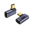 YFFSFDC USB4.0 Type C 変換 アダプター 左右 90° サイドベント 2個セット 【40Gbps高速データ転送&PD 100W/5A急速充電...
