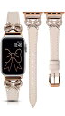 コンパチブル Apple Watch バンド アップルウォッチベルト レザー 交換ベルトFor AppleWatch Series Ultra2/Ultra/10/9/8/7/6/5/4/3/2/1/SE2/SE レディース 本革 蝶ネクタイ柄 キラキラ 長さ調整可能 おしゃれ 可愛いアップルウォッチバンド 女性 38mm 40mm 41mm 42mm 44mm 4