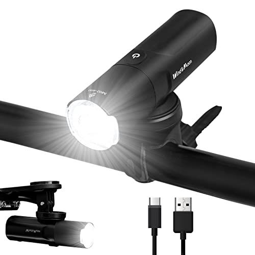 HLOMOM 自転車用ライト ロードバイクライト USB充電式 600ルーメン 2200mAh大容量LED フロントライト 自転車ヘッドライト IP66防水 防振 防眩機能 高輝度 6つ調光モード ハンドルバー下取り付け可能 懐中電灯兼用 停電対応 地震対策 登山 夜釣り Type-C充電ポート PSE認証済(4)