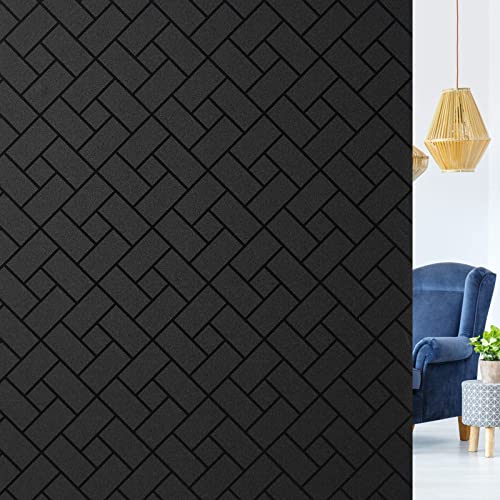 【送料無料】Rabbitgoo 遮光シート 窓ガラス目隠しフィルム 目隠しシート 窓用フィルム 黒 超遮光 水だ..