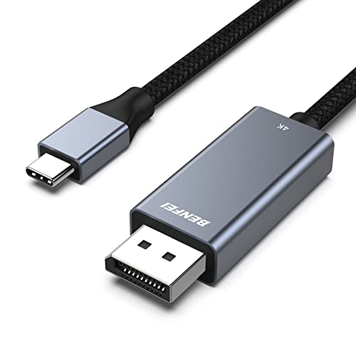 BENFEI USB-C - DisplayPort ケーブル (4K@60Hz 2K@144Hz)、USB Type-C - DisplayPort 1.8M ケーブル  MacBook Pro 2022/2021/2020、Samsung Galaxy S21/S20、Surface Book 2…