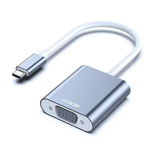 USB-C-VGAアダプター、Benfei Thunderbolt 3（USB Type C）-VGAアダプター、Appleの新しいMacBookと互換性のあるオスとメスのコンバーター