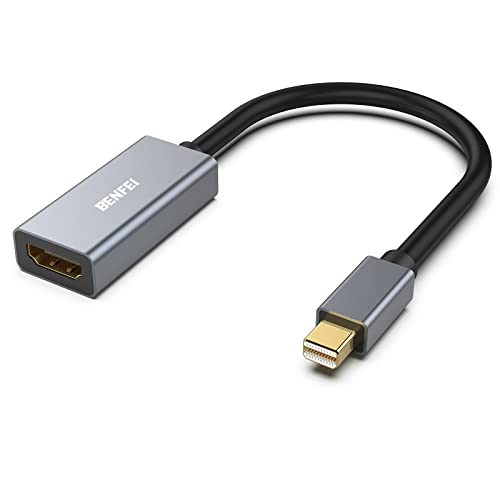 【送料無料】BENFEI Mini DisplayPort-HDMIアダプター MacBook Air/Pro Microsoft Surface Pro/Dock モニター プロジェクターなどと互換性のあるBenfei MiniDP-HDMIアダプター-グレー