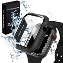 TALENANA Apple Watch 用 防水ケース series7/series8 41mm アップルウォッチ保護カバー ガラスフィルム 一体型 防水 防塵 PC素材 タッチ感良好 アップルウォッチ 用 カバー 全面保護 高透過率 指紋防止 衝撃吸収 ブラック(2)