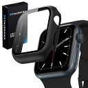 TALENANA Apple Watch 8/7 用 ケース 41mm アップルウォッチシリーズ 8/7用保護カバー ガラスフィルム 一体型 PC素材 タッチ感良好 アップルウォッチ 第8世代/第7世代用 カバー 全面保護 高透過率 指紋防止 衝撃吸収(ブラック,41mm)