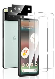 ohyes Google Pixel 6a 用 ガラスフィルム 2枚 + カメラフィルム2枚 【4枚セット】Pixel 6a 用 強化ガラス 指紋認証対応 旭硝子製素材 レンズ保護フィルムム ohyes グーグルピクセル6a 保護フィルム ラウンドエッジ加工 ケース対応 高光沢 Google Pixel 6a 対応 フィルム ク