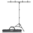 【送料無料】EMART 背景スタンド T字型 150x260CM グリーンバック スタンド 強力クリップ(4個)付き 高さ調整可能 写真撮影用 暗幕 背景 紙 ...