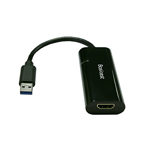 【送料無料】Basicest USB 3.0 to HDMI グラフィック 変換 アダプター ケーブル Displaylink チップ使用 Win10対応