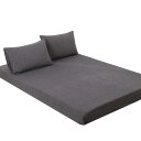 ボックスシーツ セミダブル マットレスカバー オーガニックコットン洗いざらしの綿100% マチ部分約30cm ベッドシーツ ベットカバー 洋式・和式兼用 防ダニ (チャコールグレー, 120x200x30cm)(3)