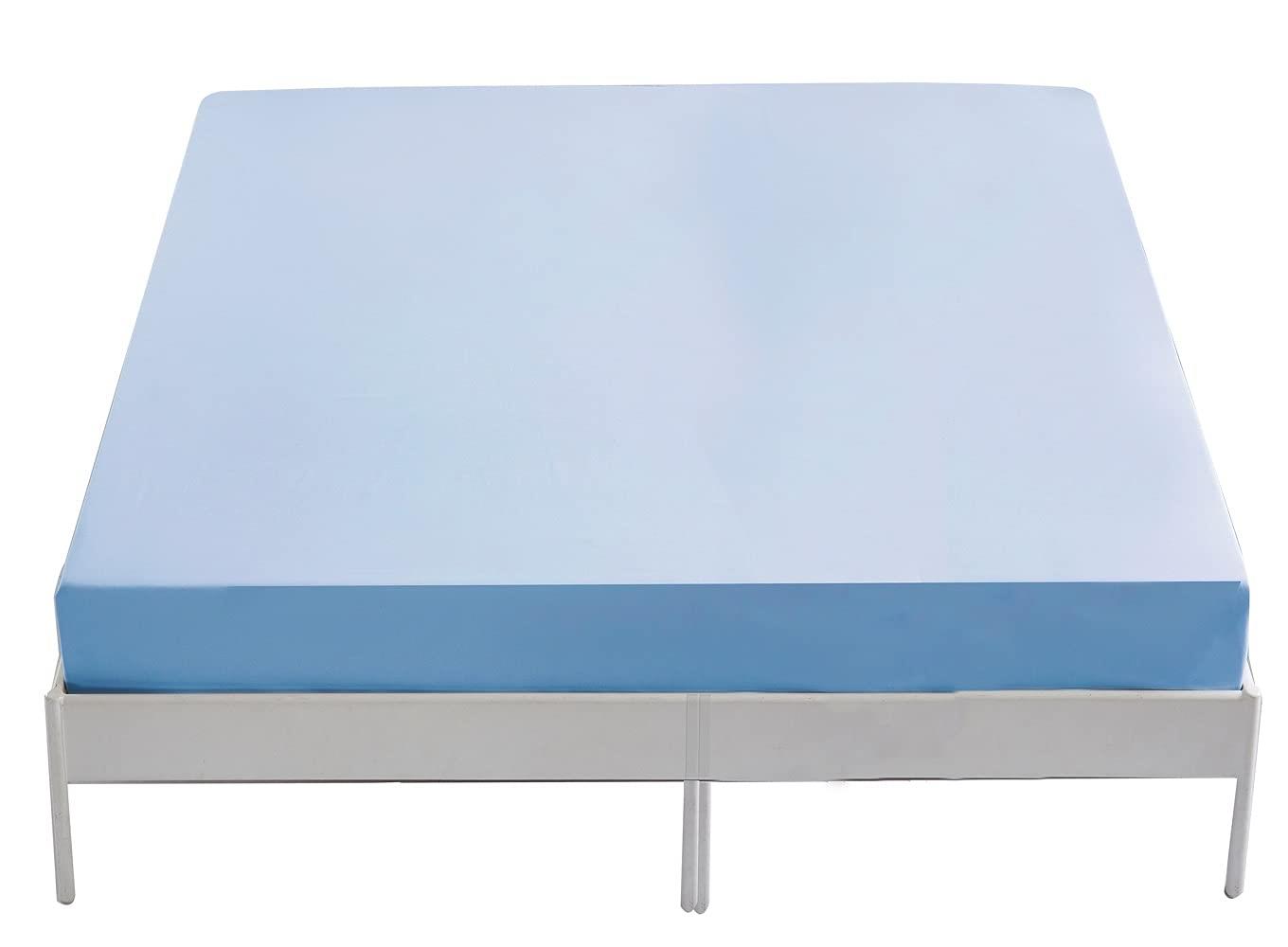 ボックスシーツ セミファミリー 220x200x30cm 水色 マットレスカバー 無地 マチ部分約30cm 全周ゴム付き ベッドシーツ ベットカバー 柔らかい 洋式・和式兼用 毛玉なし 着脱簡単 抗菌防臭 防ダニ